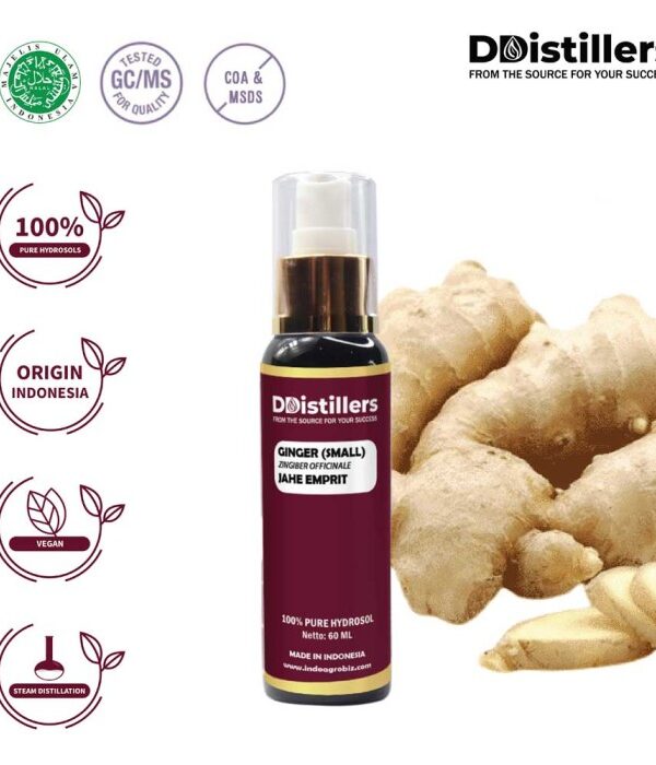 Hydrosol Ginger (Small) / Jahe Emprit Pure 100%, 60-100ML GS