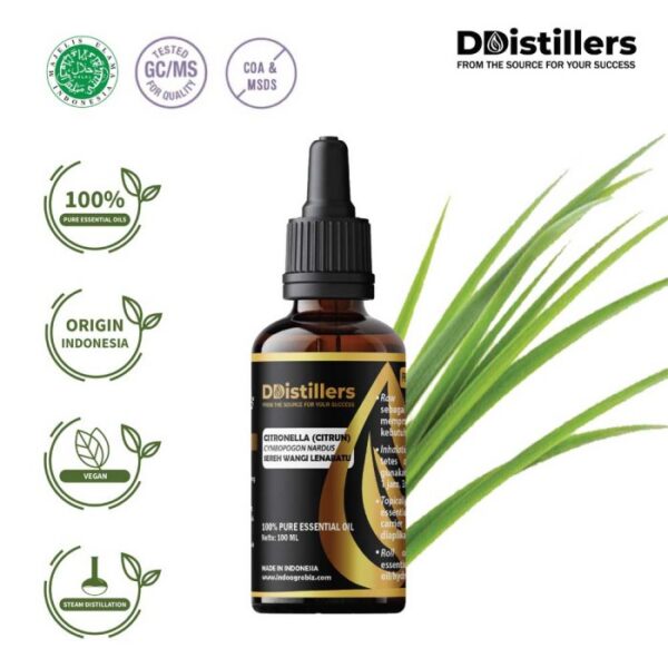 Citronella (Citrun) / Sereh Wangi Lenabatu Essential Oil Pure 100%, 50-100ML GS
