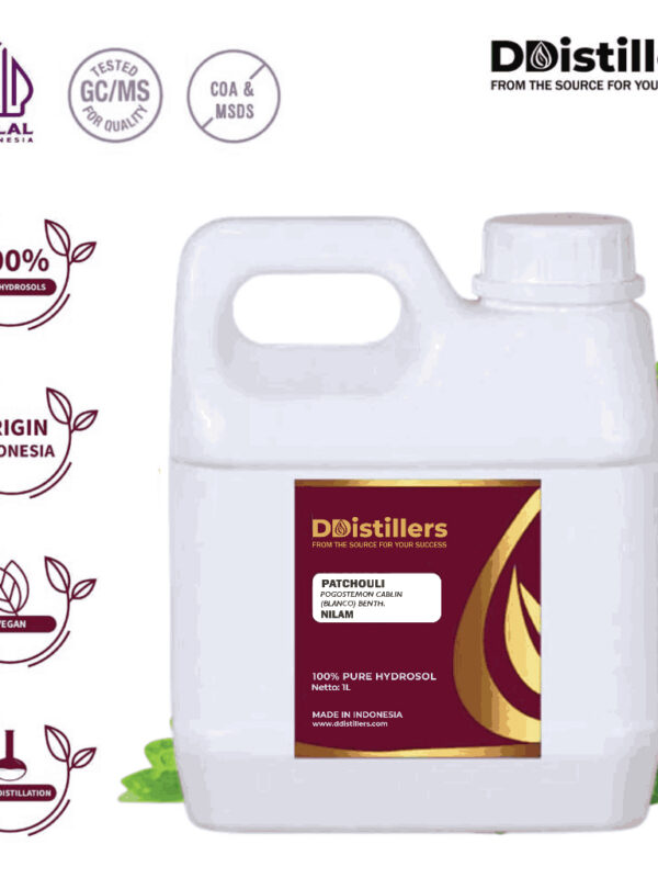 Hydrosol Patchouli / Nilam Pure 100%, 500ML-1L HDPE