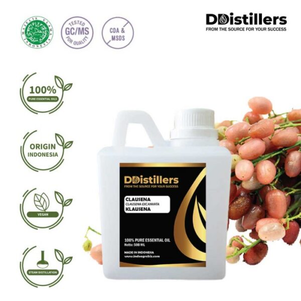 Clausena / Klausena Essential Oil Pure 100%, 500ML-1L HDPE/SS
