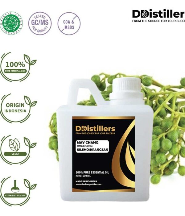 May Chang / Kilemo / Krangean Essential Oil Pure 100%, 500ML-1L HDPE/SS