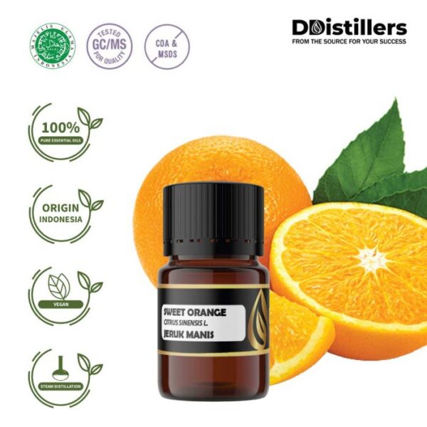 Sweet Orange / Jeruk Manis Essential Oil Pure 100%, 2-10ML GS