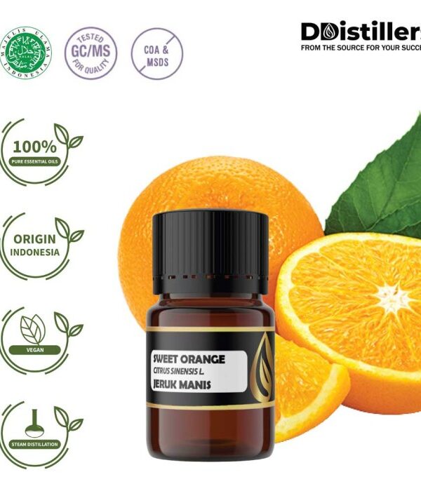 Sweet Orange / Jeruk Manis Essential Oil Pure 100%, 2-10ML GS