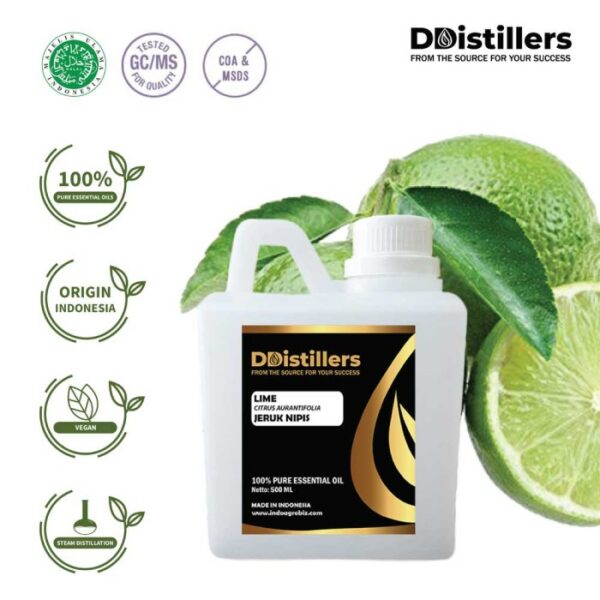 b473dcafb5384fcfa3bc5e241fb6761d.jpg Lime / Jeruk Nipis Essential Oil Pure 100%, 500ML-1L HDPE/SS