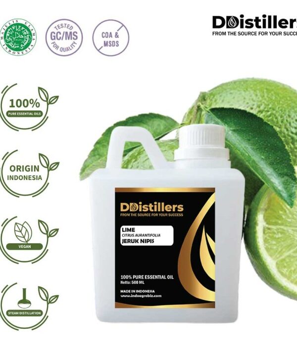 Lime / Jeruk Nipis Essential Oil Pure 100%, 500ML-1L HDPE/SS