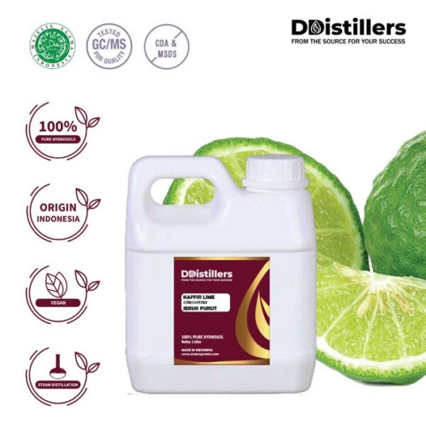 Hydrosol Kaffir Lime / Jeruk Purut Pure 100%, 500ML-1L HDPE