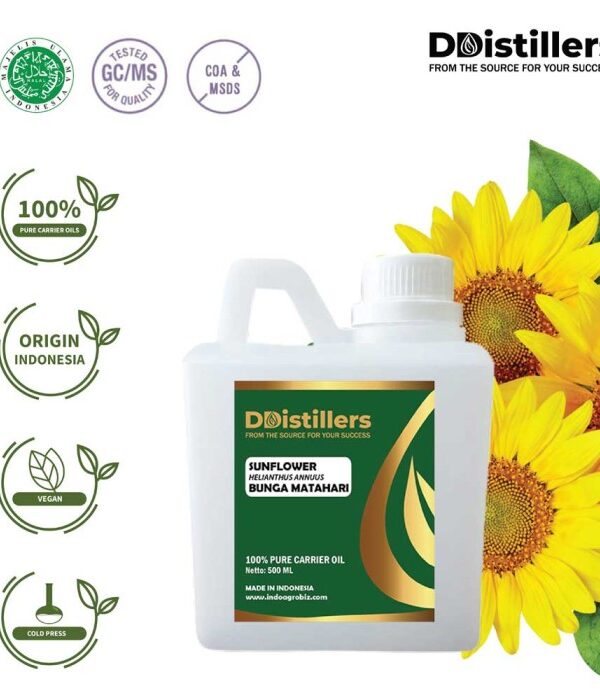 Sunflower / Bunga Matahari Carrier Oil Pure 100%, 500ML-1L HDPE