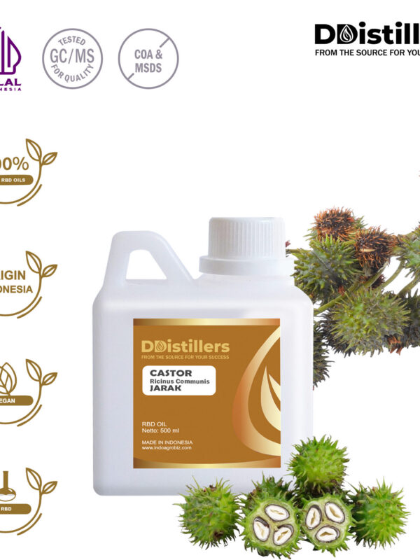 Castor / Jarak RBD Oil Pure 100%, 500ML-1L HDPE