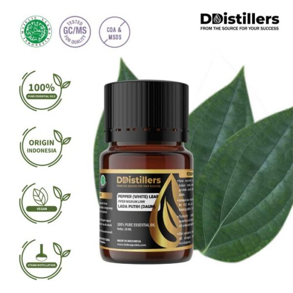 Pepper (White) Leaf / Daun Lada Putih Essential Oil Pure 100%, 2-10ML GS