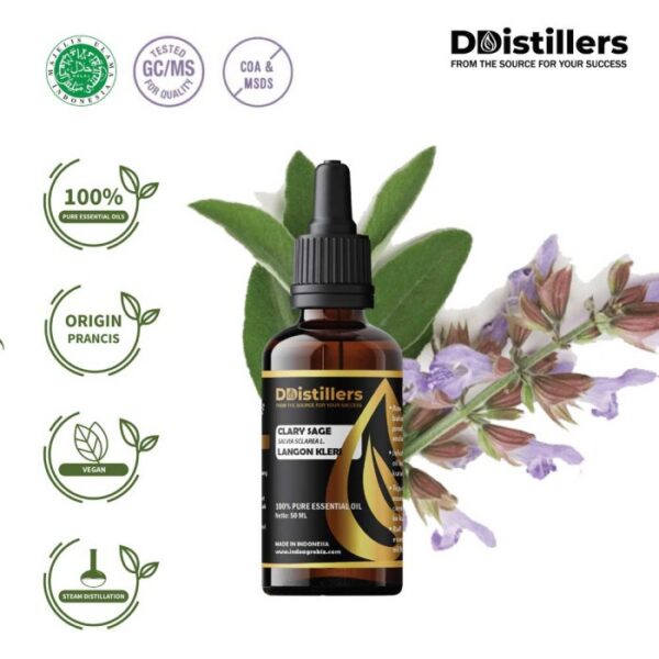 bd1a9cb1ca7b4a9d95930ee6ae293f52.jpg Clary Sage / Langon Kleri Essential Oil Pure 100%, 50-100ML GS