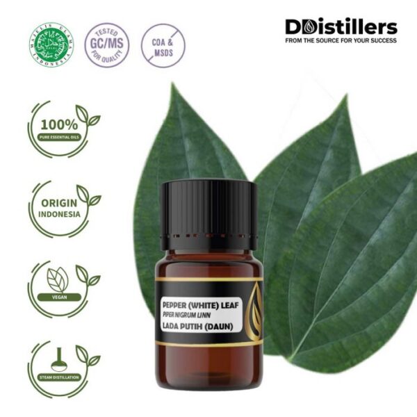 Pepper (White) Leaf / Daun Lada Putih Essential Oil Pure 100%, 2-10ML GS