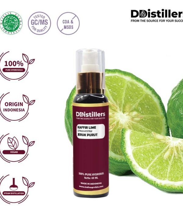 Hydrosol Kaffir Lime / Jeruk Purut Pure 100%, 60-100ML GS