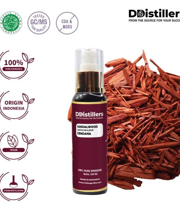 Hydrosol Sandalwood / Cendana 100%, 100ML GS