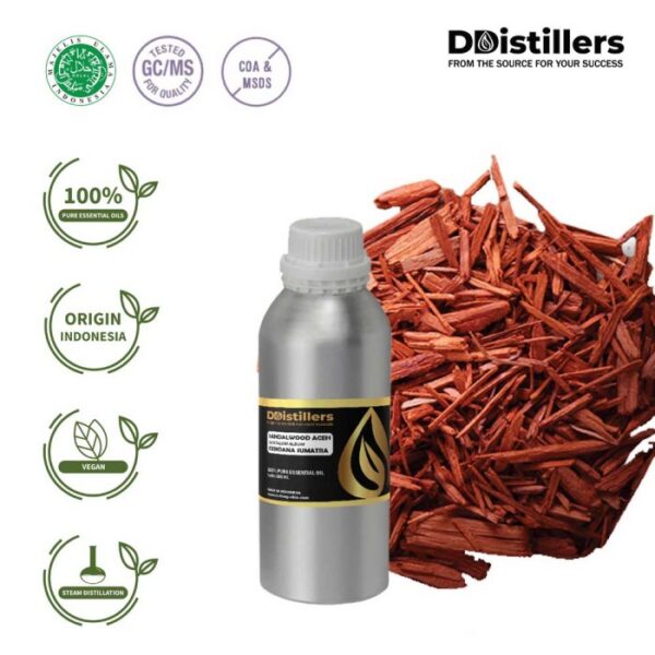 Sandalwood (Aceh) / Cendana Sumatra Essential Oil Pure 100%, 500ML-1L HDPE/SS