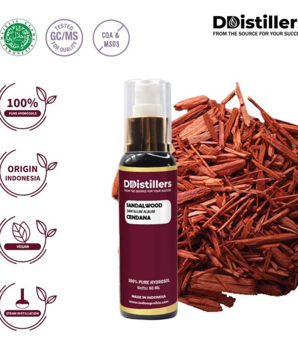 Hydrosol Sandalwood / Cendana 100%, 60-100ML GS