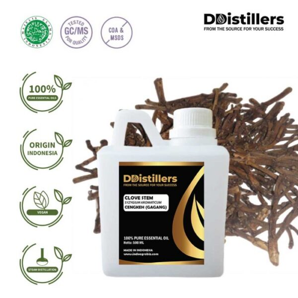 Clove Stem / Batang Cengkeh Essential Oil Pure 100%, 500ML-1L HDPE/SS