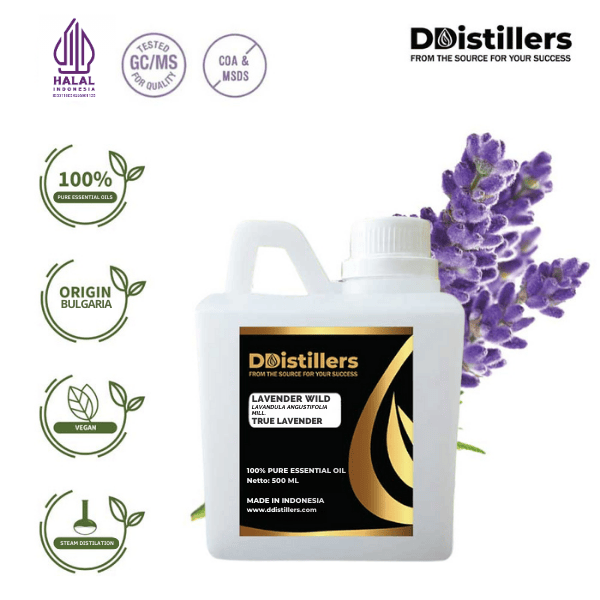 Lavender Wild / True Lavender Essential Oil Pure 100%, 500ML-1L HDPE/SS