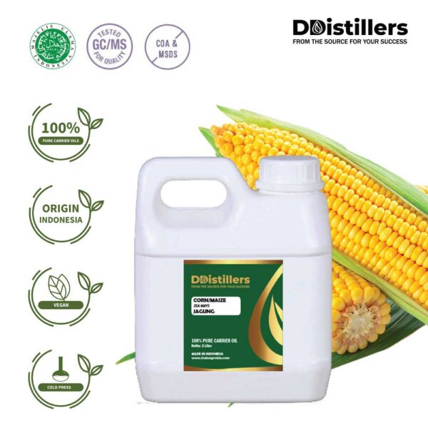 Corn / Maize / Jagung Carrier Oil Pure 100%, 500ML-1L HDPE