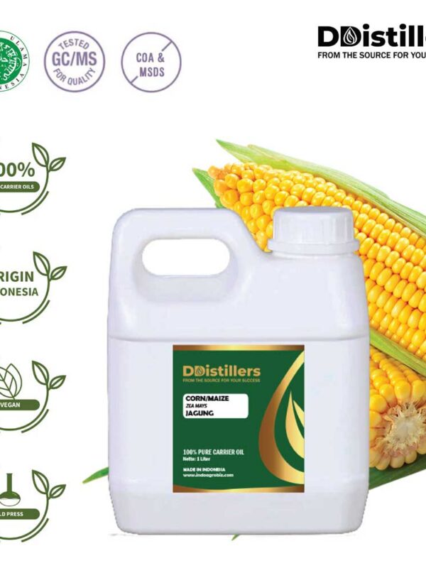 Corn / Maize / Jagung Carrier Oil Pure 100%, 500ML-1L HDPE