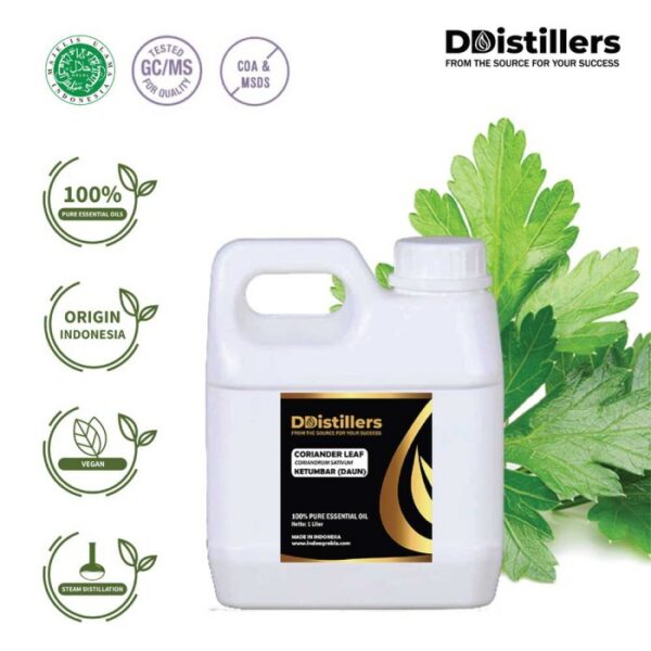 Coriander Leaf / Daun Ketumbar Essential Oil Pure 100%, 500ML-1L HDPE/SS
