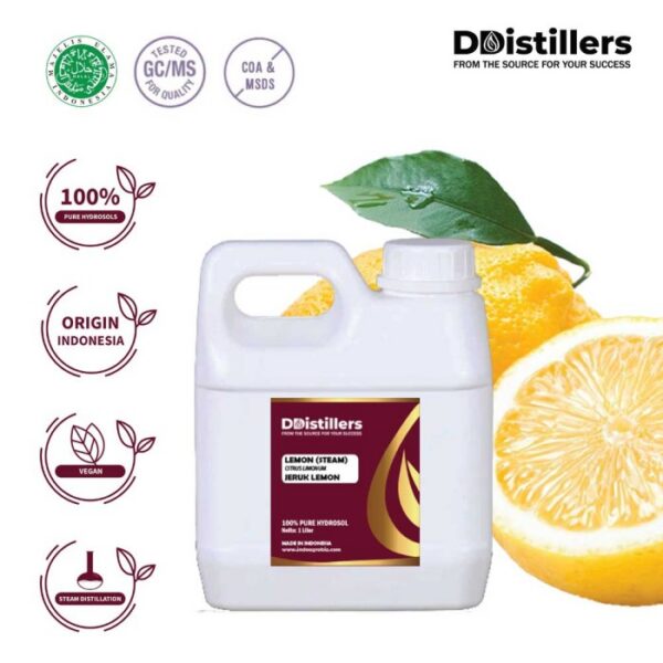 Hydrosol Lemon / Jeruk Lemon Pure 100%, 500-1L HDPE