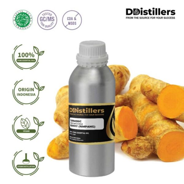 Turmeric / Kunyit Essential Oil Pure 100%, 500ML-1L HDPE/SS