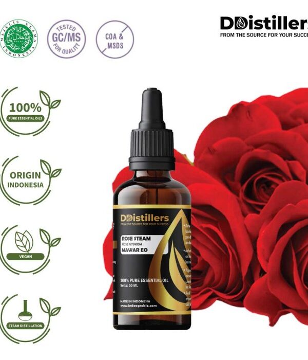Rose Steam / Mawar Essential Oil Pure 100%, 50-250ML GS/SS