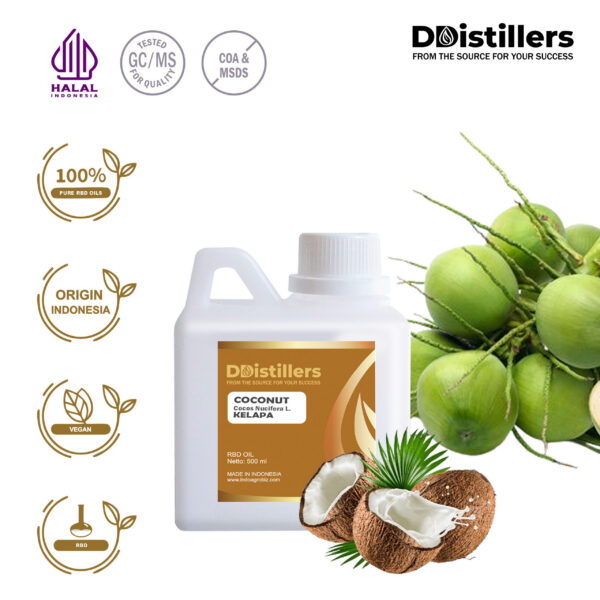 Coconut / Kelapa RBD Oil Pure 100%, 500ML-1L HDPE
