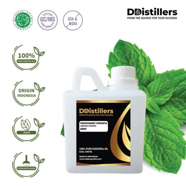d8e58a99f29946acb59172bddc9eb738.jpg Peppermint (Piperita) / Mint Essential Oil Pure 100%, 500ML-1L HDPE/SS