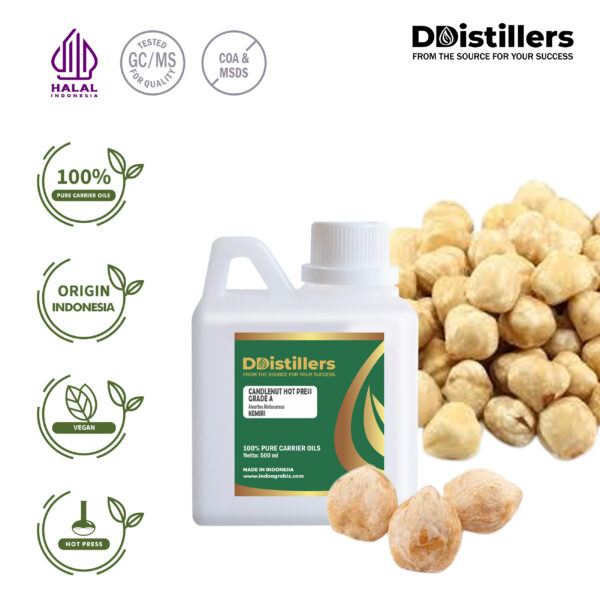 dc6107b6d2ee4efa86272e1cda1126be.jpg Candlenut / Kemiri Hot Press Grade A Carrier Oil Pure 100%, 500ML-1L HDPE