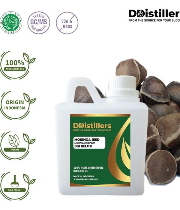 Moringa Seed / Biji Kelor Carrier Oil Pure 100%, 500ML-1L HDPE