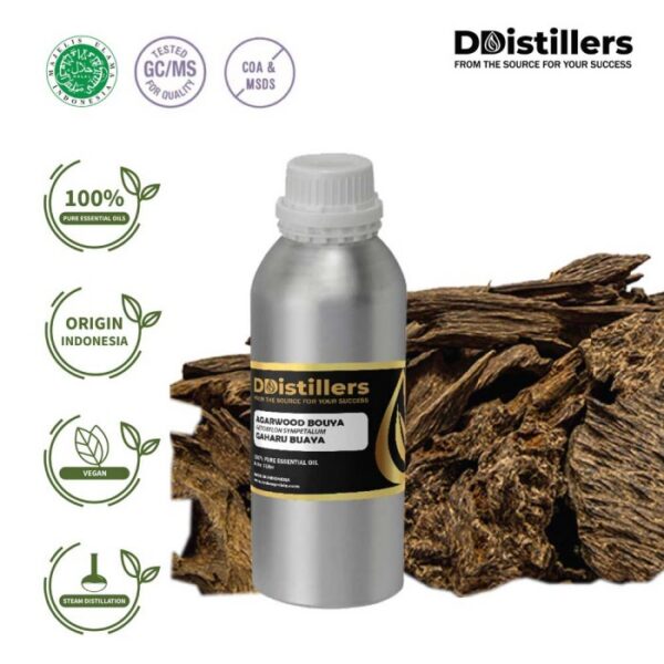 Agarwood Bouya / Gaharu Buaya Essential Oil Pure 100%, 500ML-1L HDPE/SS