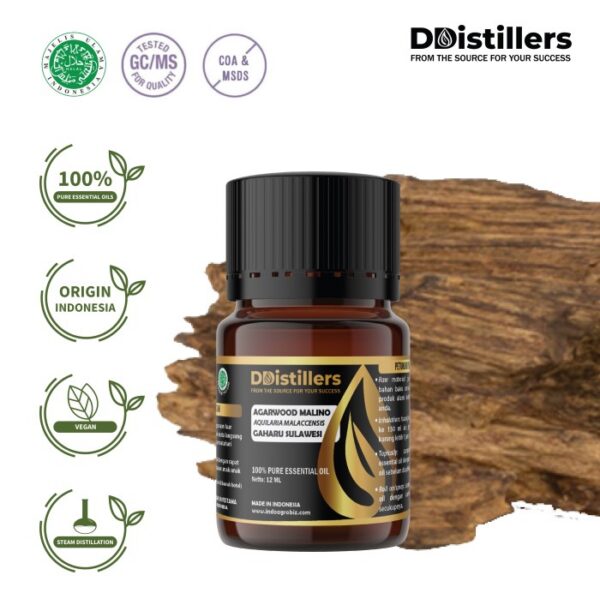 Agarwood Malino / Gaharu Sulawesi Selatan Essential Oil Pure 100%, 3-12ML GS