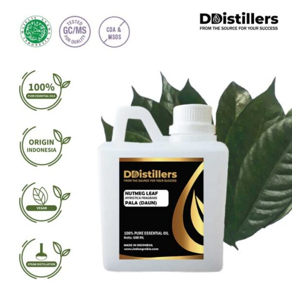 Nutmeg Leaf / Daun Pala Essential Oil Pure 100%, 500ML-1L HDPE/SS