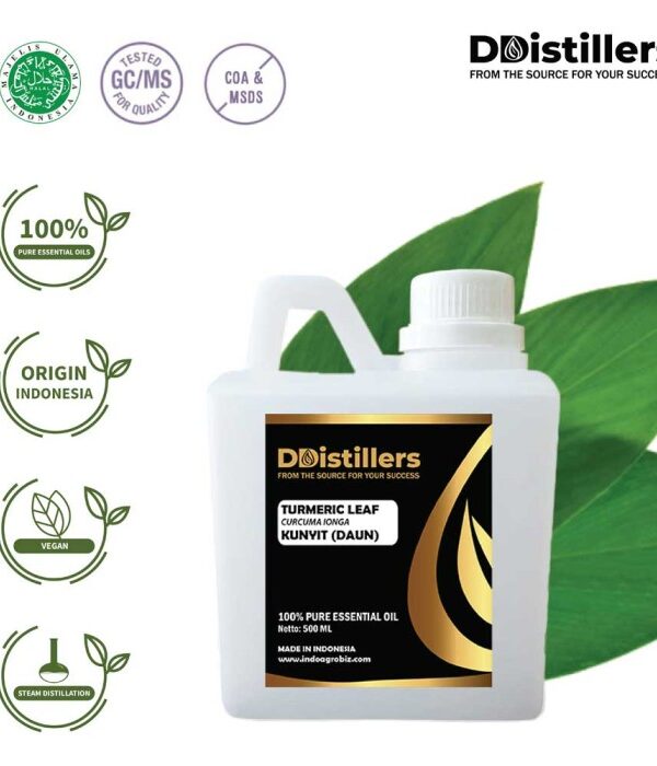 Turmeric Leaf / Daun Kunyit Essential Oil Pure 100%, 500ML-1L HDPE/SS