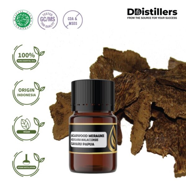 Agarwood Merauke / Gaharu Papua Essential Oil Pure 100%, 3-12ML GS