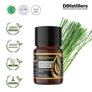 Lemongrass (East Indian) / Sereh Dapur Timur Essential Oil Pure 100%, 2-10ML GS