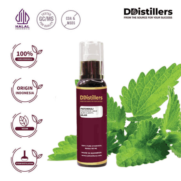 Hydrosol Patchouli / Nilam Pure 100%, 60-100ML GS