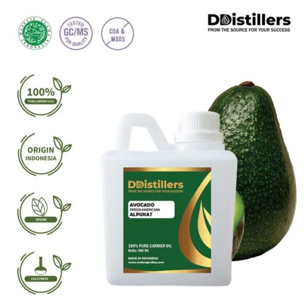 Avocado / Alpukat Carrier Oil Pure 100%, 500ML-1L HDPE