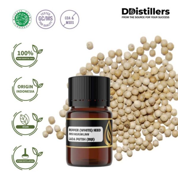 eabcd85e0e4a4742b7e7c425d3249499.jpg Pepper (White) Seed / Biji Lada Putih Essential Oil Pure 100%, 2-10ML GS