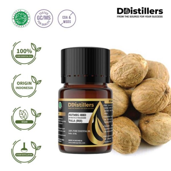 Nutmeg Seed / Biji Pala Essential Oil Pure 100%, 2-10ML GS