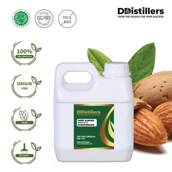 ed438c188efa486bbee26a334fb379e1.jpg Sweet Almond / Almon / Badam Carrier Oil Pure 100%, 500ML-1L HDPE