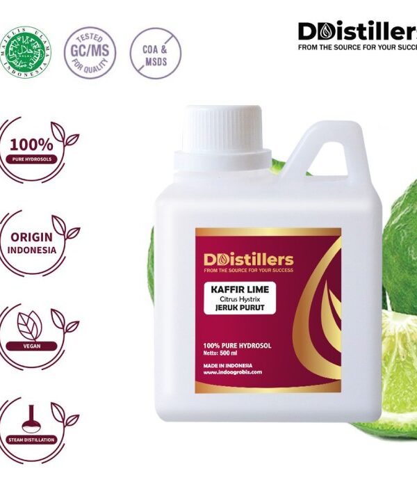 Hydrosol Kaffir Lime / Jeruk Purut Pure 100%, 500ML-1L HDPE