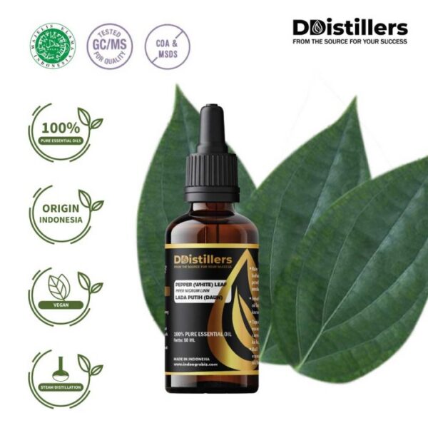 Pepper (White) Leaf / Daun Lada Putih Essential Oil Pure 100%, 50-100ML GS