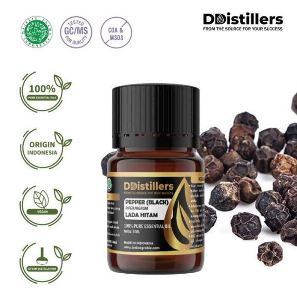 efaf5a5dd73f40c7b06b6b5482021f90.jpg Pepper (Black) / Lada Hitam Essential Oil Pure 100%, 2-10ML GS