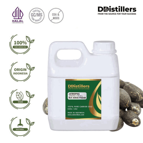 Jatropha / Jarak Pagar Carrier Oil Pure 100%, 500ML-1L HDPE