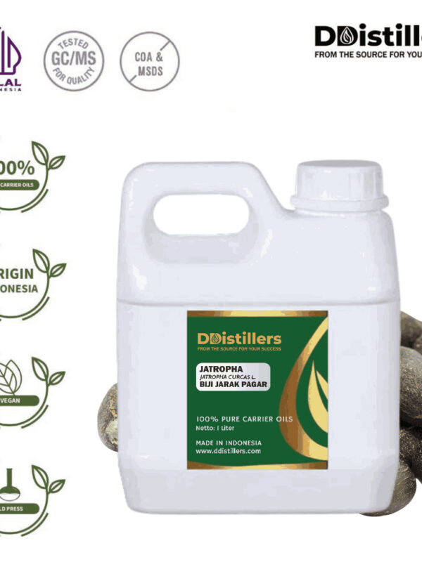 Jatropha / Jarak Pagar Carrier Oil Pure 100%, 500ML-1L HDPE
