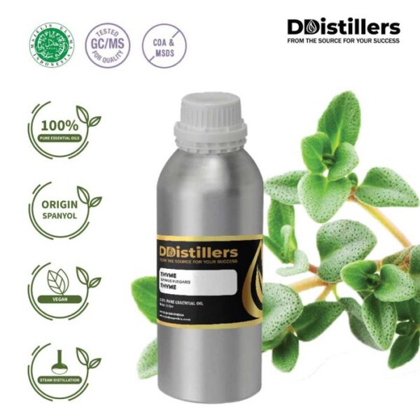 f20d1e5fb7dd456a94c2b18fac4fcdc3.jpg Thyme Common / Thyme / Throat Herb Essential Oil Pure 100%, 500ML-1L HDPE/SS