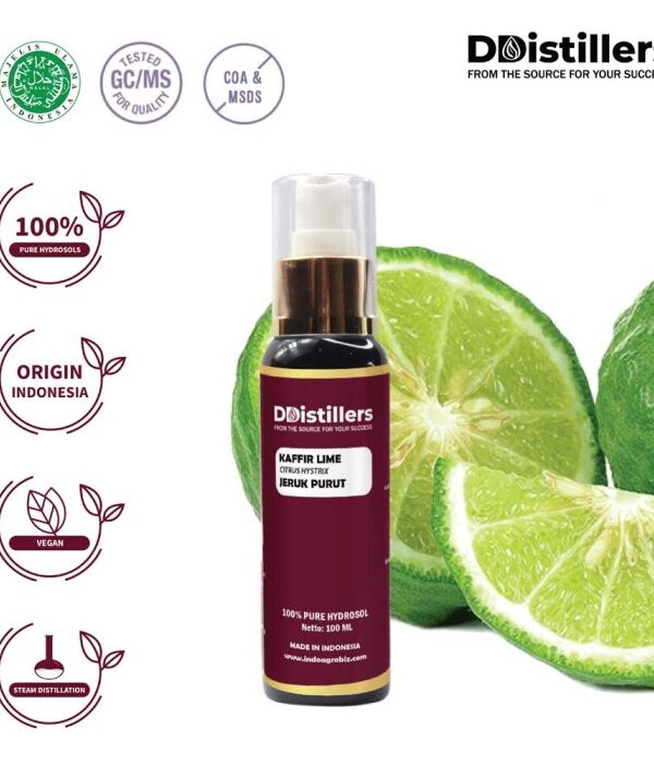 Hydrosol Kaffir Lime / Jeruk Purut Pure 100%, 100ML GS