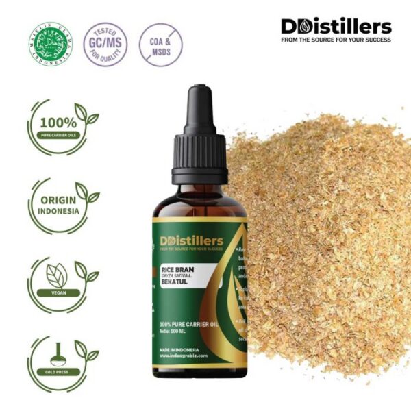 Rice Bran / Bekatul Carrier Oil Pure 100%, 50-100ML GS